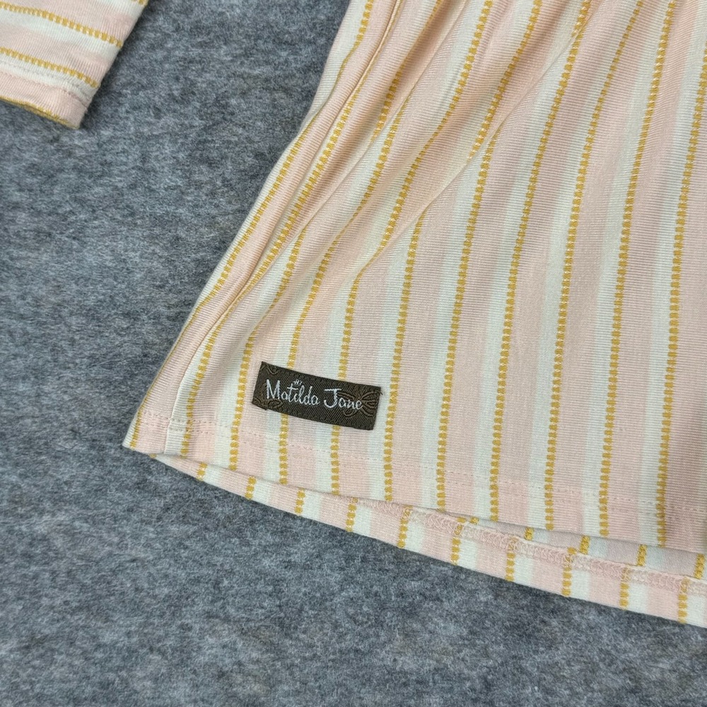 Matilda Jane Dream Chasers True Friend Top Striped Peach Womens Small S - Picture 7 of 10